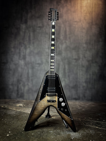 Asteroid Baritone 9 string - Charcoal Quilt Top - 24402a