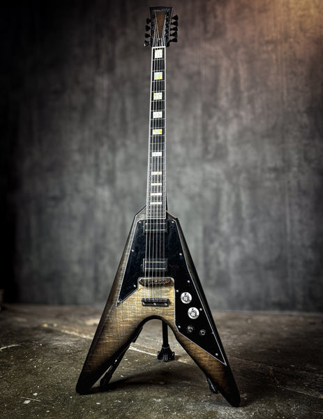 Asteroid Baritone 9 string - Charcoal Quilt Top - 24402a