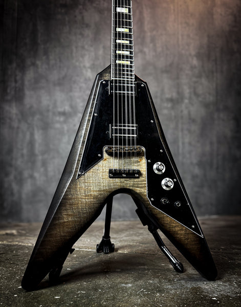 Asteroid Baritone 9 string - Charcoal Quilt Top - 24402a