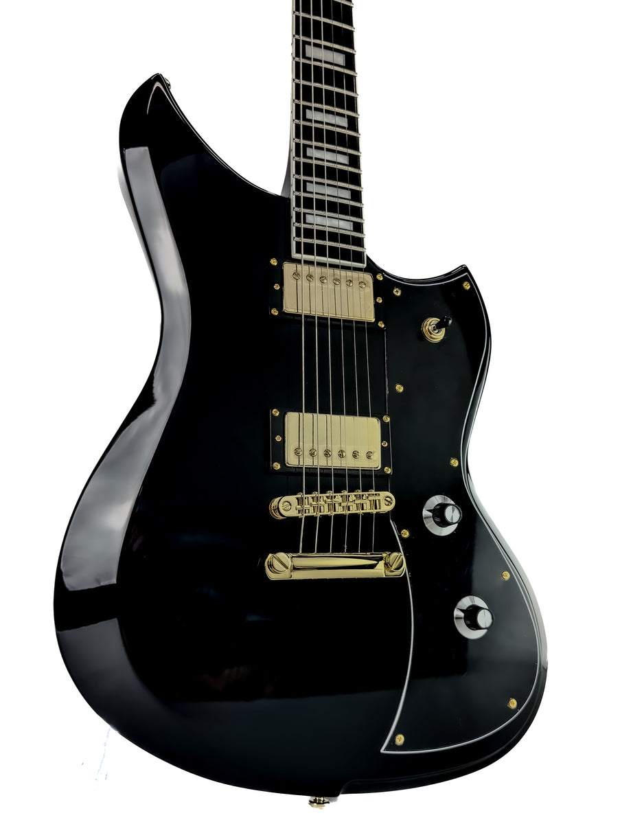 Yeti DE - Gloss Black w/ gold hardware – dunableguitars