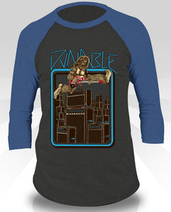 Yeti Van Hailin' - 3/4 sleeve Vintage Black/Royal Heather