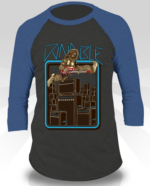 Yeti Van Hailin' - 3/4 sleeve Vintage Black/Royal Heather