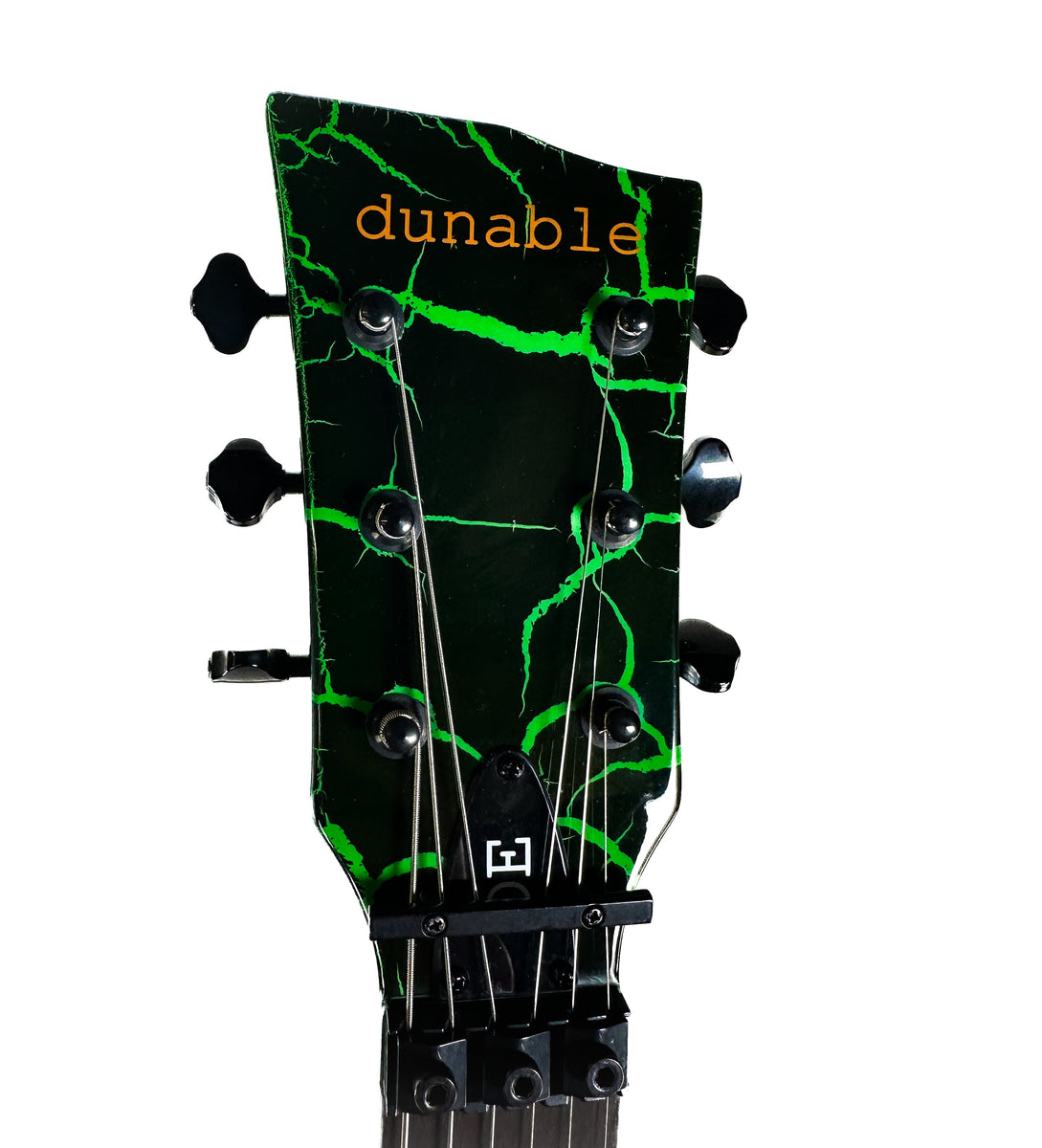 Asteroid de black green crackle w floyd rose dunableguitars