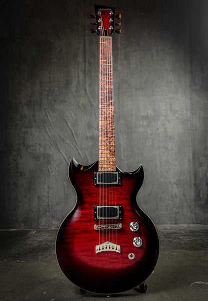 MINOTAUR — crimson quilt top — 25149
