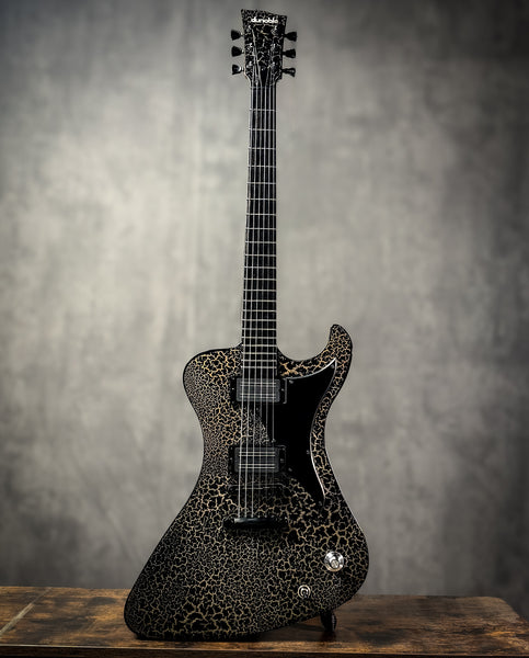 R2 Flat Top - black gold crackle holographic - 26247