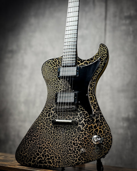 R2 Flat Top - black gold crackle holographic - 26247