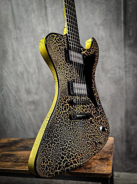 R2 Flat Top - black gold crackle holographic - 26247