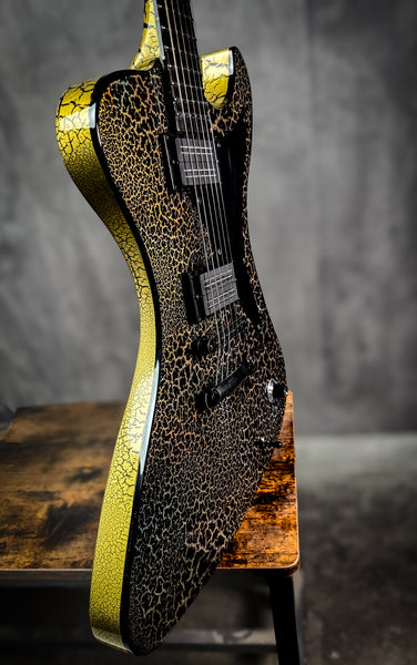 R2 Flat Top - black gold crackle holographic - 26247