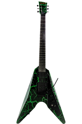 Asteroid DE - Black/Green Crackle w/ Floyd Rose