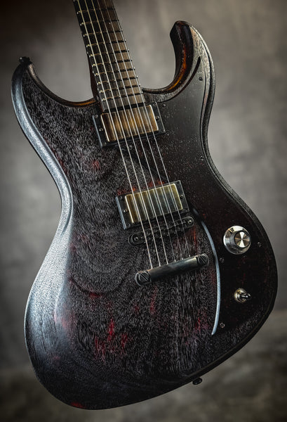 GNARWHAL — Burned and sealed wood Japenese style also Monolord Icon Trussrod cover — 25008