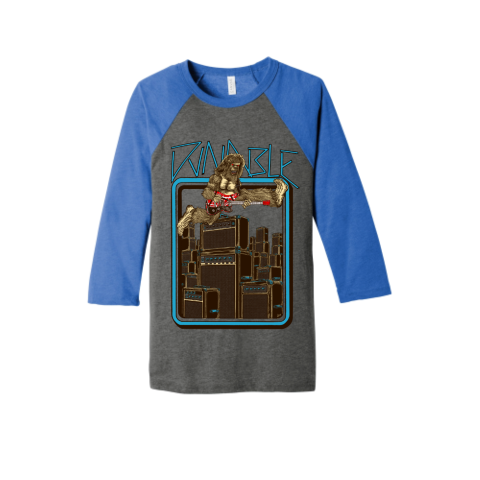 Yeti Van Hailin' - 3/4 sleeve Vintage Black/Royal Heather
